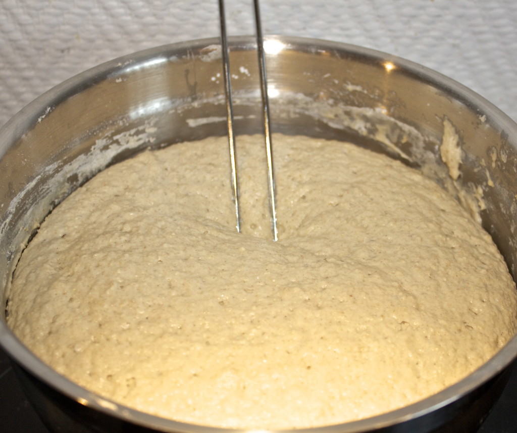 Slik ser deigen ut etter 5 timers heving